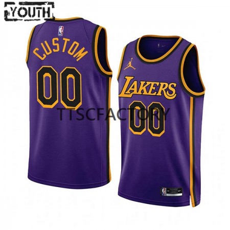 Camiseta Niños NBA Los Angeles Lakers Personalizadas Jordan 2022-23 Statement Edition Violeta Swingman